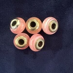 Glass and 925 silver beads for Pandora style bracelet